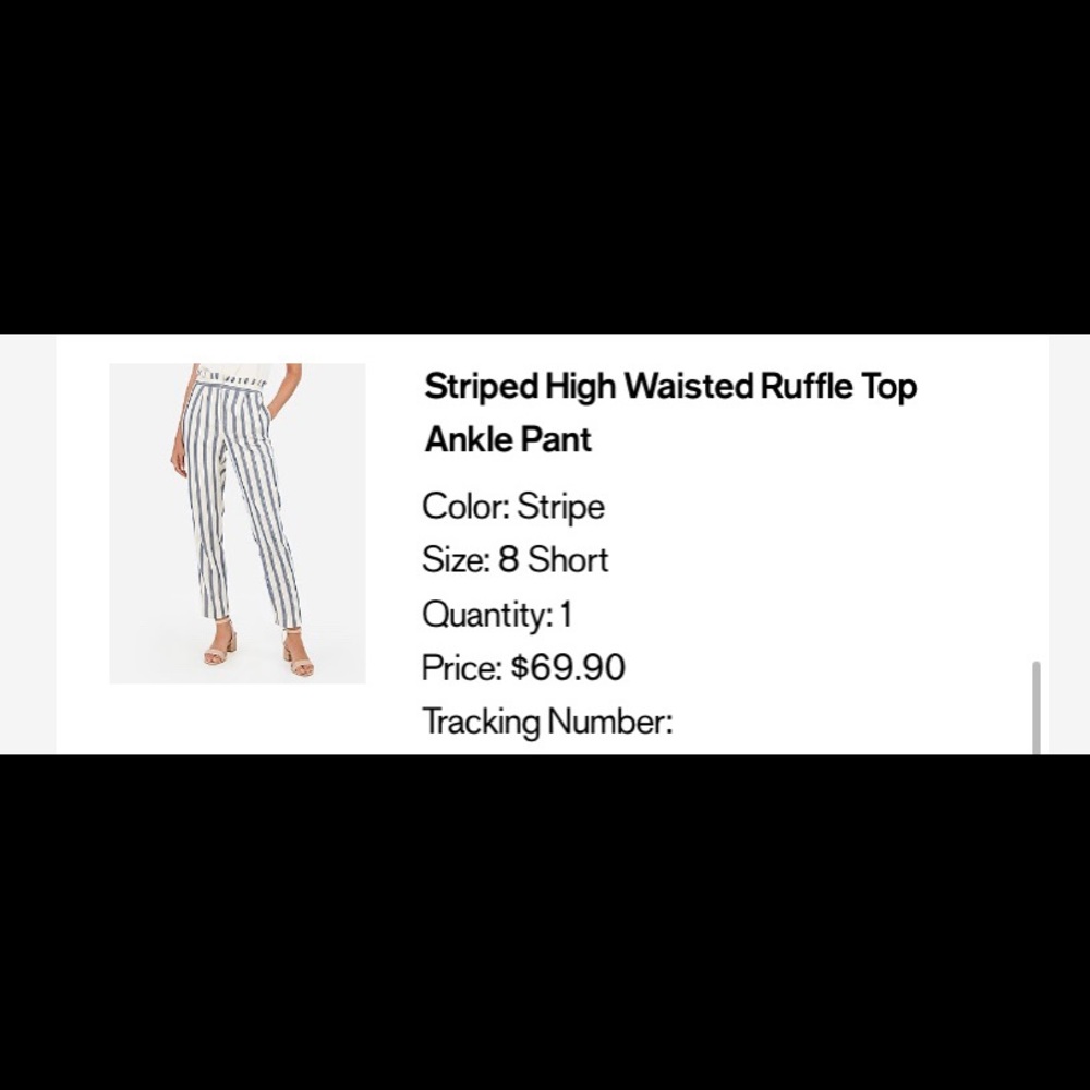Stripe high waisted ankle pant express